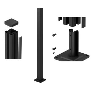 KETER alumínium fix rögzítésű kerítésoszlop 180 cm - antracit