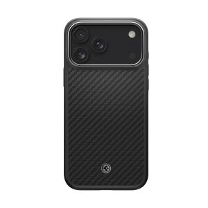 iPhone 17 Pro SPIGEN ENZO ARAMID telefonvédő Magsafe, karbon minta, FEKETE/EZÜST 140451335 - Spigen