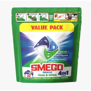 Опаковка от 32 капсули за пране, ефект 4 в 1, за бели и светли дрехи 140453644 - Детергент