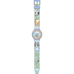 Bluey Digitaluhr, Kinderarmbanduhr mit Bluey Zeichentrickfiguren - Mode & Kleidung