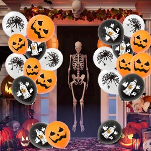 Zestaw dekoracji na imprezę Halloween YANGJI, folia/lateks, wielokolorowy, 16 elementów 140454856 - Dekoracja sezonowa