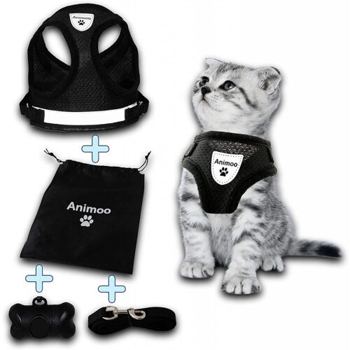 4er Set Animoo Katzenzubehör, Textil, Schwarz, Größe XL 140454892