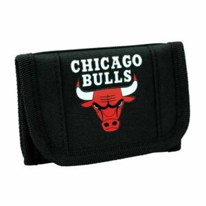 Portfel Chicago Bulls - Czarny, składany portfel z logo Chicago Bulls - Portfel męski