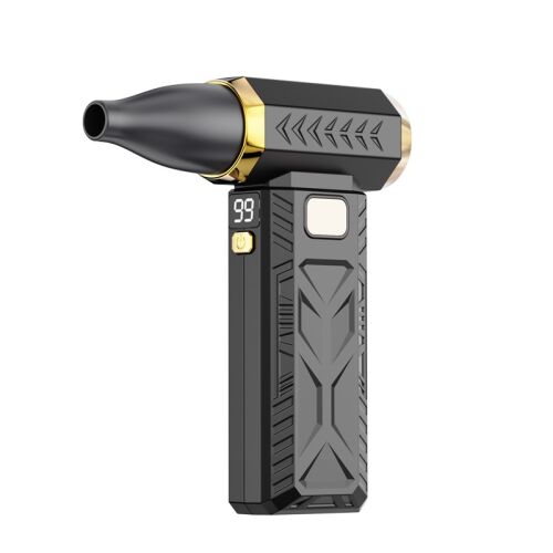 Fekete és arany autós porszívó digitális kijelzővel