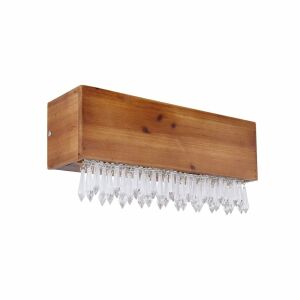 Aplica LED Edeltraud, 12W, 430lm, lumina calda (3000K), IP20, lemn/cristal acril, Globo Lighting 140462221 - Lămpi de perete pentru exterior