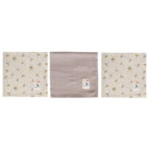 Bébé-Jou 3 db muszlin arctörlő kendő - Wish Grey 140462533 - Baba Fürdetés & Ápolás
