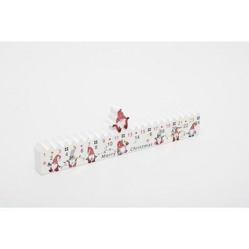 Home KLW25 LED-es adventi naptár, 7db LED világítás, fa alapanyag, elemes tápellátás, beltéri kivitel 140466258