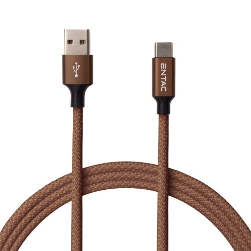 Entac Töltőkábel USB A -&gt; C Excellence Barna 150cm (ECUSB-AC2-FM-BR1.5)