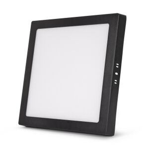 Avide LED Falra Szerelhető Négyzetes Mennyezeti Lámpa ALU 24W CCT IP44/IP20 Fekete (AMSMPCCT-S-24W-ALU44-B) 140467777 - Mennyezeti lámpa