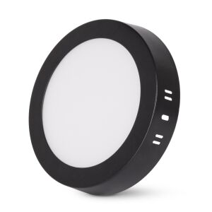 Avide LED Falra Szerelhető Kerek Mennyezeti Lámpa ALU 12W CCT IP44/IP20 Fekete (AMSMPCCT-R-12W-ALU44-B) 140467788 - Mennyezeti lámpa