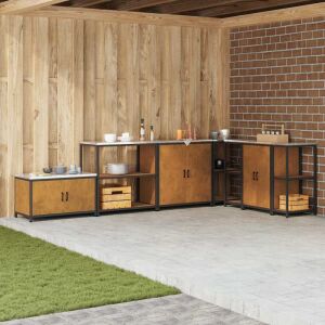 Konyhai tárolópolc polcokkal tárolóval Rozsdás Viharvert acél 145789821 - Tárolás & Rendszerezés