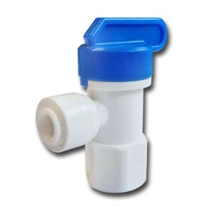 Elzárócsap víztartályokhoz könyök 1/4"x1/4" (fordított ozmózis) Klarwod Q-CV1244