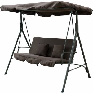 Pepita BASIC 3 személyes barna kerti hintaágy párnákkal - Pepita