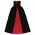 Wendeumhang, Halloween, mit Kapuze, für Erwachsene, Farbe schwarz-rot, Einheitsgröße 140507182