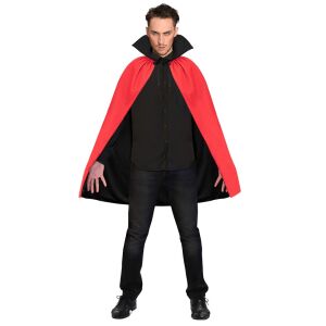 Wendeumhang, Halloween, mit Kapuze, für Erwachsene, Farbe schwarz-rot, Einheitsgröße 140507182 - Kostüme für Erwachsene