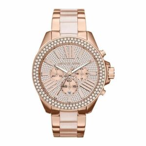 Michael Kors MK6096 Wren Damenuhr Roségold mit Kristallakzenten - Damen-Accessoires