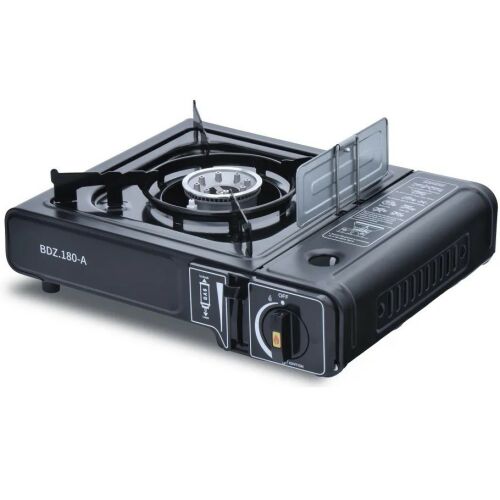 Hordozható gáztűzhely, 1 gázrózsás, táskával, BDZ-180-A, fekete (sérült csomagolás) 140949933