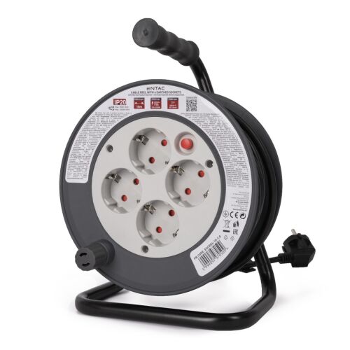 Entac Kábeldobos Hosszabbító 4 Foglalat 10m 3G1.0 (ESCRG4-10-1.0) 140982100