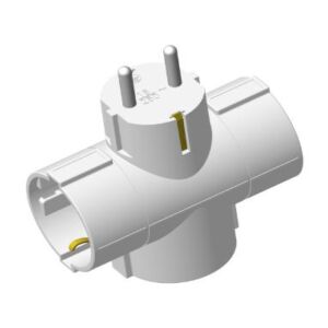Entac Hálózati Adapter T Elosztó (3 Földelt) Vízszintes (EPAG-T3EEH) 140982203 - Elosztó