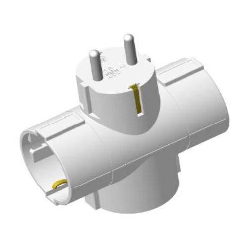 Entac Hálózati Adapter T Elosztó (3 Földelt) Vízszintes (EPAG-T3EEH) 140982203