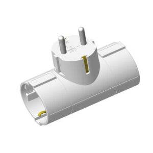 Entac Hálózati Adapter T Elosztó (2 Földelt) Vízszintes (EPAG-T2EEH) 140982204 - Elosztó