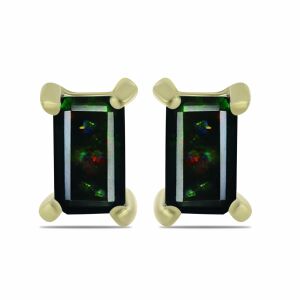 Arannyal Bevont Ezüst Fülbevaló Lega Dembi Éjfekete Etiópiai Opállal, Y61489 140986988 - Női fülbevaló