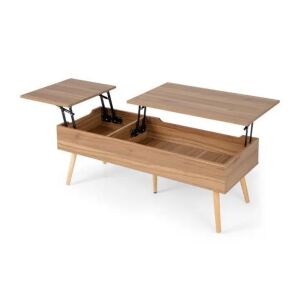 Timeless Tools dohányzóasztal emelhető tetővel és rejtett tárolórekeszekkel, kiemelt nézet - Timeless Tools