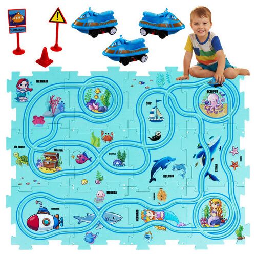 Gyerek játszószőnyeg közlekedés, autókkal táblakkal 141017084