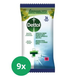 Dettol antibakteriális nedves Törlőkendő 9x36db 141016750 - Takarító Eszközök