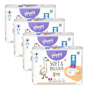 Bella Happy Mini 2-es méretű pelenka, 3-6kg, 152 darab - Bella Happy