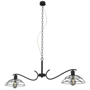 Rona Kobi Kronleuchter, 2xE27, schwarz, Metall