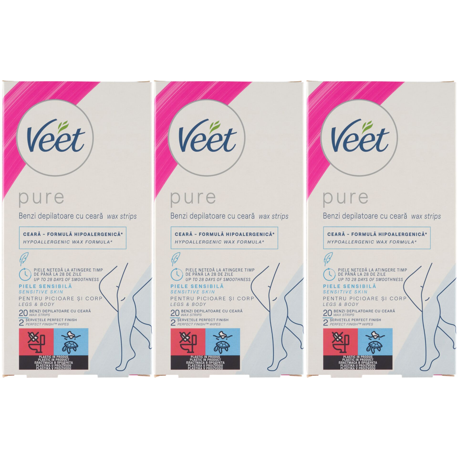 E-shop Veet Pure Cold Resin Strips na citlivú pokožku 3x20ks
