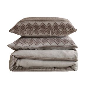 Sunlower Flanel Ágyneműhuzat Garnitúra - 6 Részes - Szürke Rombusz Mintás - Ágynemű - ifjúsági és felnőtt