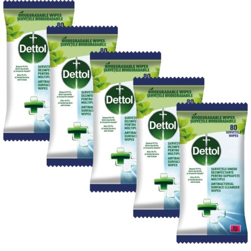 Dettol Pânză antibacteriană pentru curățarea suprafețelor 5x80pcs 141044160