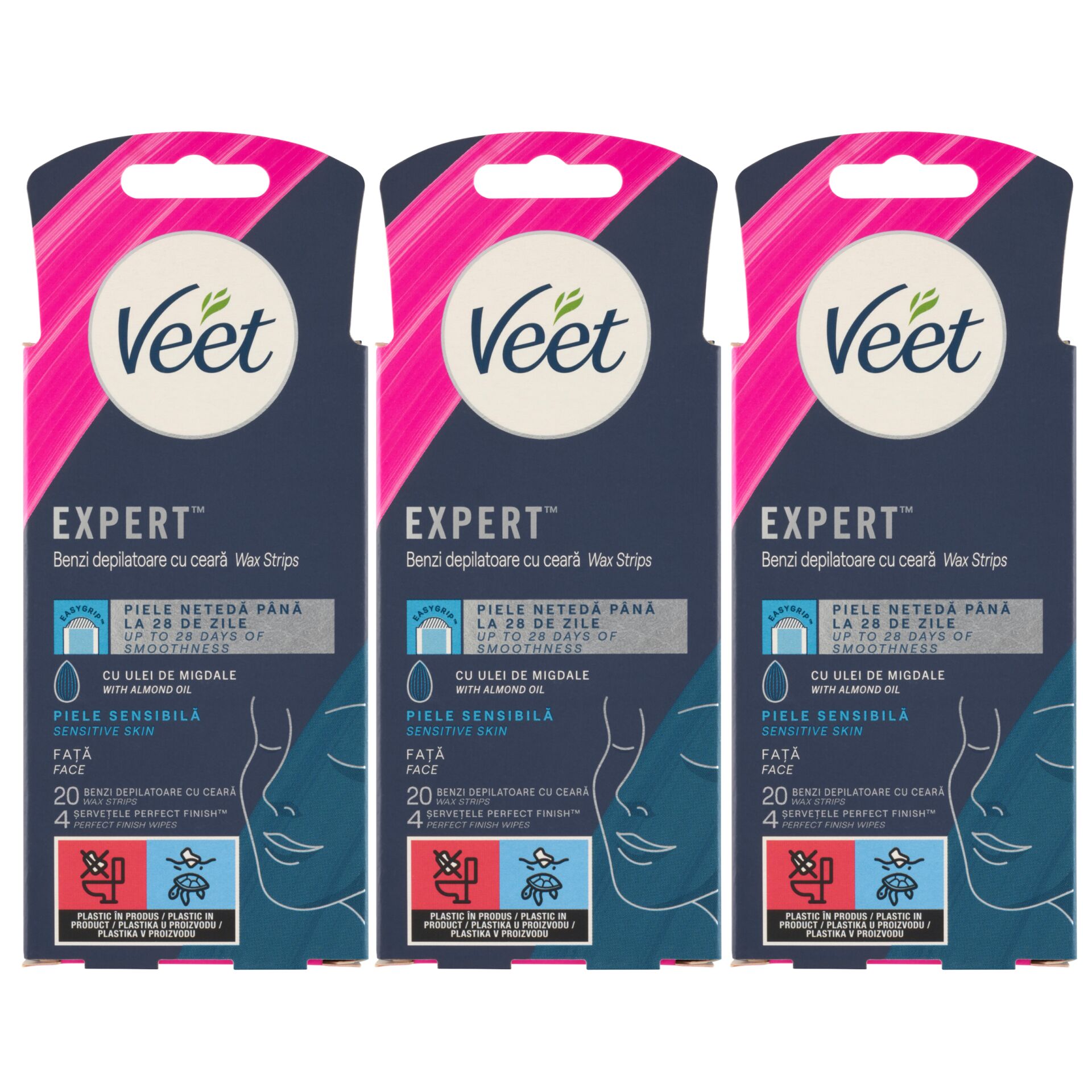 E-shop Veet Expert Cold Resin Strips na citlivú pokožku, tvár 3x20ks