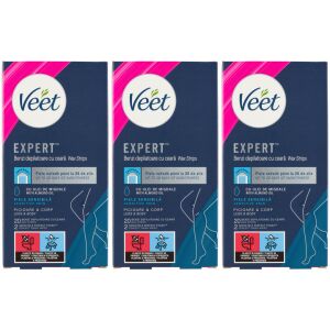 Veet Expert Студени кола маски за чувствителна кожа, 3 опаковки по 20 броя - Veet