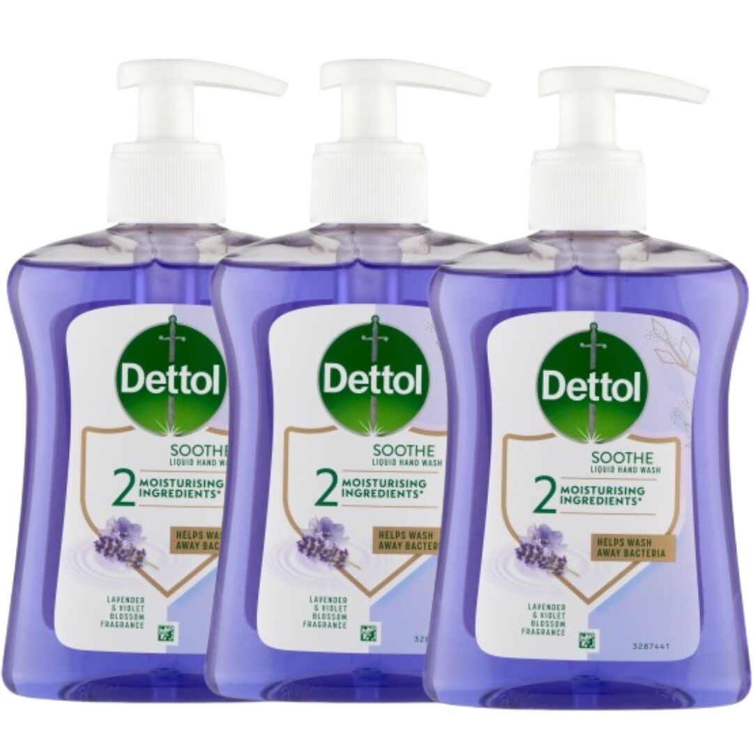 E-shop Dettol Levanduľové tekuté mydlo 3x250ml