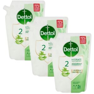 Dettol Aloe Vera and Bamboo Liquid Hand Soap Refill, 3x500ml pack - Soap