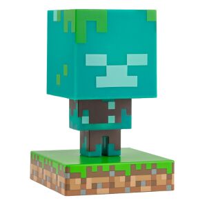 Pohľad z uhla na 3D lampu Paladone Minecraft Utopený Zombie - Minecraft