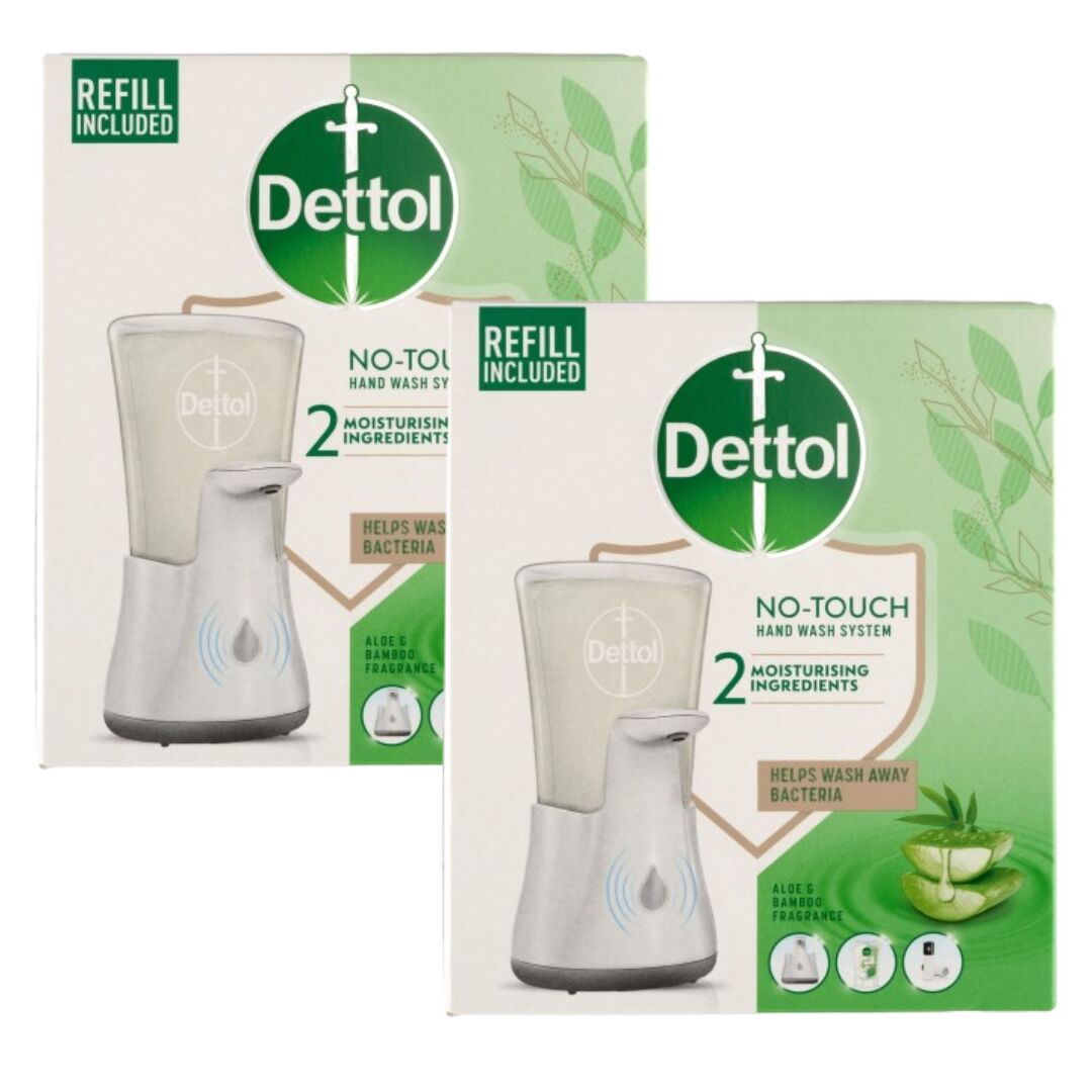 E-shop Dettol Bezdotykový čistič rúk s aloe vera a bambusom Náplň 2x250ml