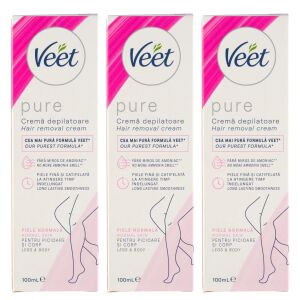 Veet Silk&amp;Fresh крем за премахване на окосмяване за нормална кожа 3x100ml 141063845 - Veet