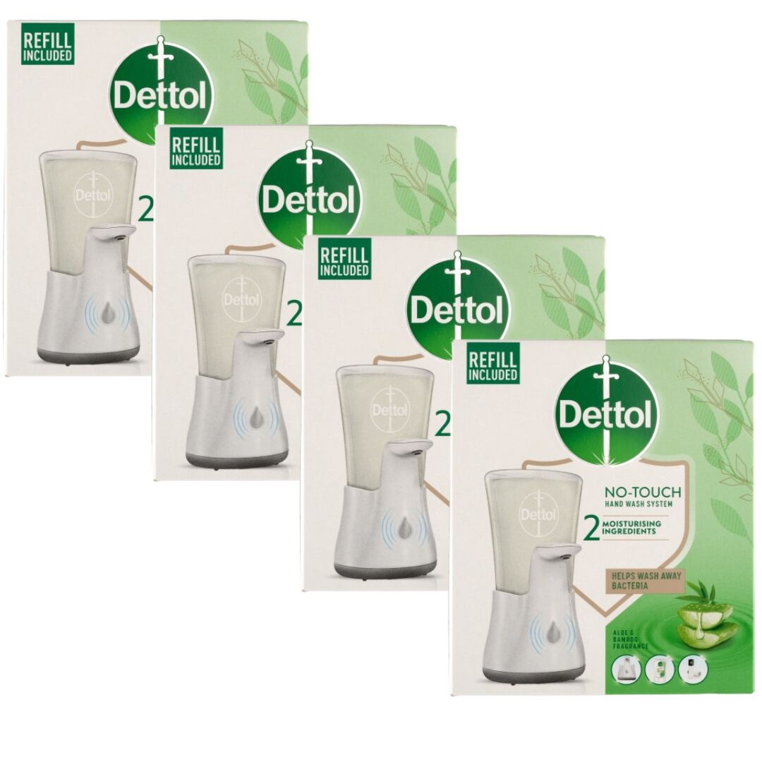 E-shop Dettol Bezdotykové umývanie rúk s aloe vera a bambusom Náplň 4x250ml
