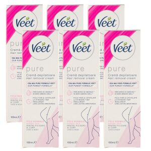 Veet Silk&amp;Fresh Hair Removal Cream for normal skin 6x100ml 141064374 - Veet