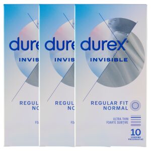 Durex Invisible Regular Fit Kondome, 30 Stück Packung - Kondome