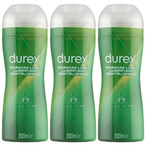 Durex Play Massage 2in1 Aloe Vera Masszázs zselé és Síkosító 3x200ml