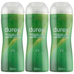 Durex Play Massage 2v1 Aloe Vera Masážny gél a Lubrikant 3x200ml - Durex