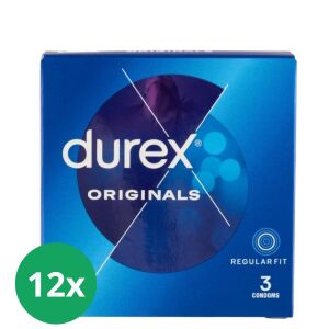Durex Originals Kondomi 12x3 pakiranje, klasični kondomi regularne veličine - Durex Kondom