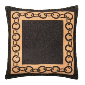 King Home Paris Home Luxus Díszpárna Láncmintás Fekete-Bézs