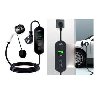 NewEnergy 3,5kW EV Töltő Type 2 csatlakozóval és 5m kábellel, hordozható elektromos jármű töltőállomás - Autós töltő