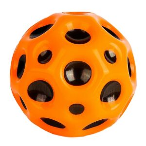 Minge Saltareata Hiperelastica, Flippy, Space Moon Ball foarte Elastica, Antistress pentru Copii, Diametru 66 mm, Portocaliu